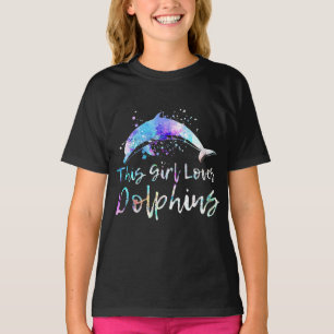Delfiner i älskare presenterar flickan kärlek de t shirt