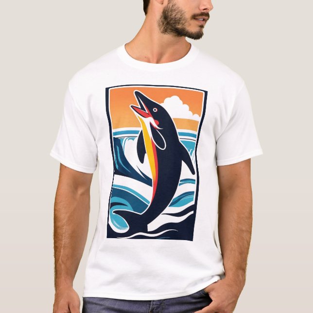 Delfiner i havet - Majestiskt marint liv T Shirt (Framsida)