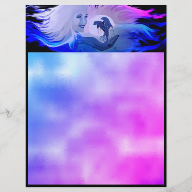 Delfiner i Moonligh Brevhuvud (Framsida)