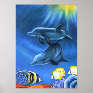 Delfiner i Oceanen II Poster