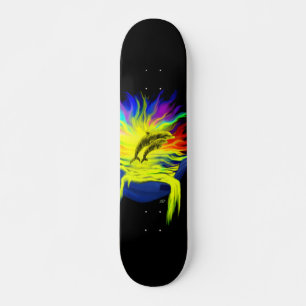 Delfiner i Sunshine med hand Skateboard Bräda 20 Cm