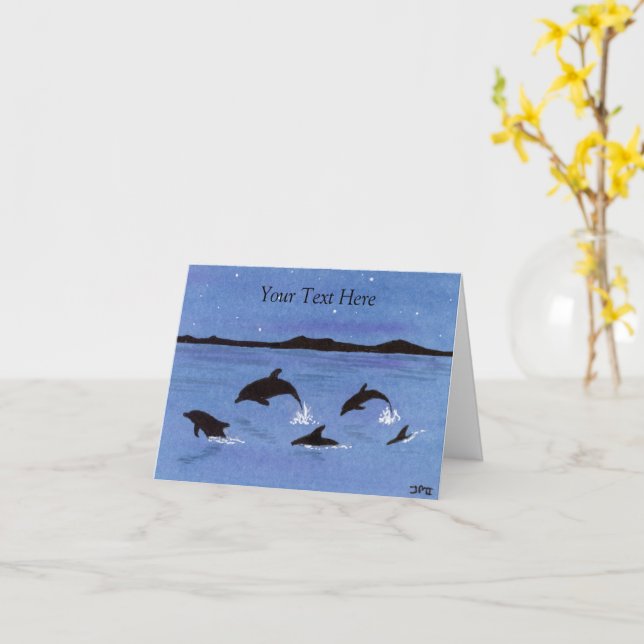 Delfiner Kort (Gul blomma)