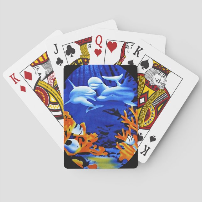 Delfiner Kort Spel Kort (Baksidan)