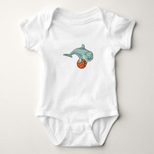 Delfiner med basket t shirt