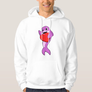 Delfiner med hjärta hoodie
