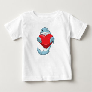 Delfiner med hjärta t shirt