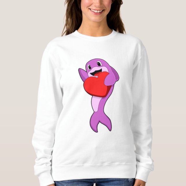 Delfiner med hjärta t shirt (Framsida)
