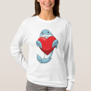 Delfiner med hjärta t shirt