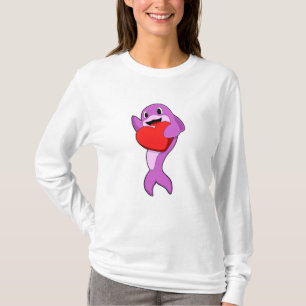 Delfiner med hjärta t shirt