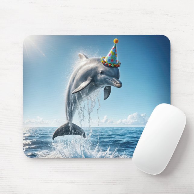 delfiner med Party Hat Musmatta (Med mus)