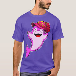 Delfiner med rött fett t shirt