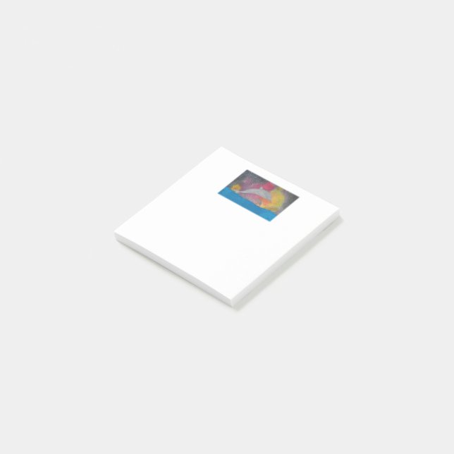 Delfiner mot en galaktisk himmel post-it block (Vinklad)