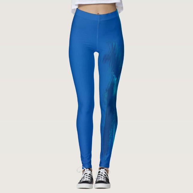 Delfiner och blå hav, teal och akvarier, vatten leggings (Framsida)