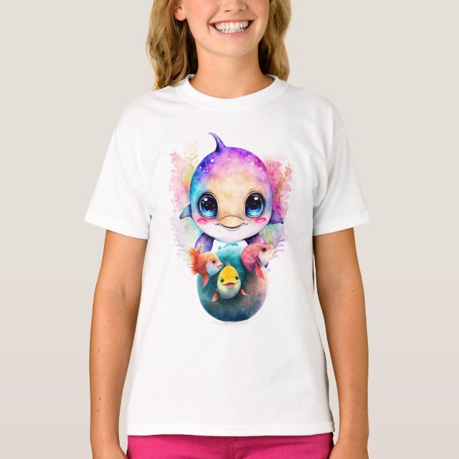 Delfiner och fiskvänner t shirt (Framsida)