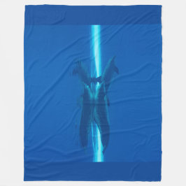 Delfiner och reflektioner fleecefilt