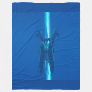Delfiner och reflektioner fleecefilt
