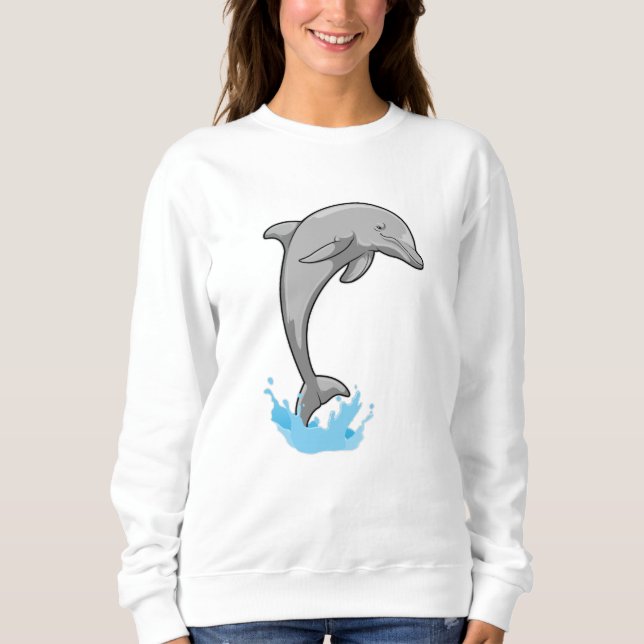 Delfiner över Vatten T Shirt (Framsida)