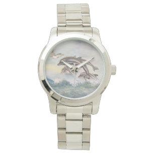 Delfiner på lek armbandsur