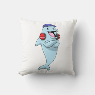 Delfiner på Lyssna på musik Kudde