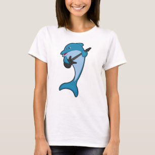Delfiner på Music med Guitar T Shirt