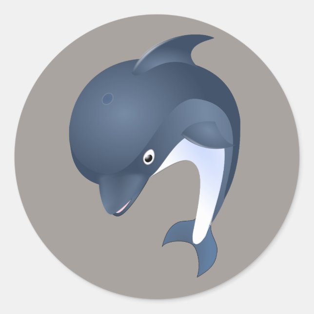 Delfiner Runt Klistermärke (Framsida)