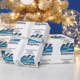 Delfiner Simmar Tillsammans Vänskap Presentpapper