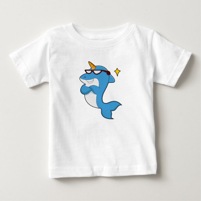 Delfiner som enhörning med glasögon.PNG T Shirt (Framsida)