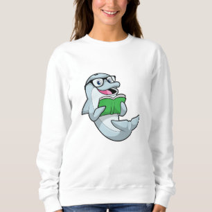 Delfiner som Nerd med glasögon och Bok T Shirt