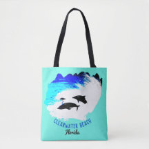 Delfiner som simmar Clearwater strandaqua