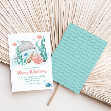 Delfiner under inbjudan till havets födelsedag