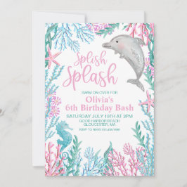 Delfiner under inbjudan till havets födelsedag