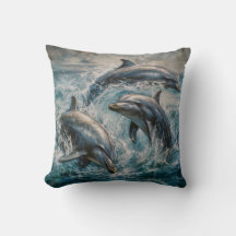 Delfiner vattenfärgsmålning