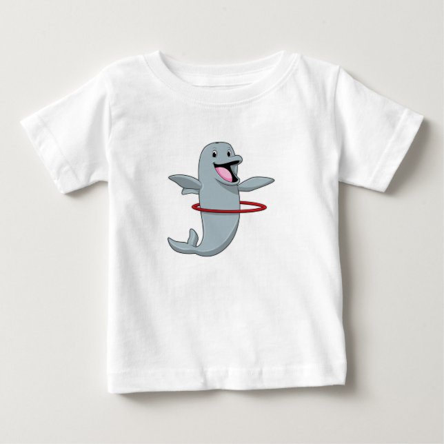 Delfiner vid Endurance-träning med Fitness däck.p T Shirt (Framsida)