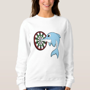 Delfiner vid mörka punkter med Dartboard T Shirt