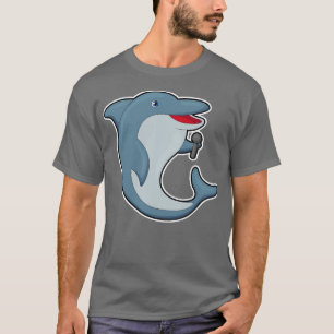 Delfiner vid singel med mikrofon t shirt