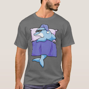 Delfiner vid sömn med duntäcke och kudde 1 t shirt