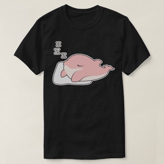 Delfiner vid sömn på påfyllning t shirt (Design framsida)