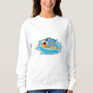 Delfiner vid ytbeläggning med ytskikt t shirt