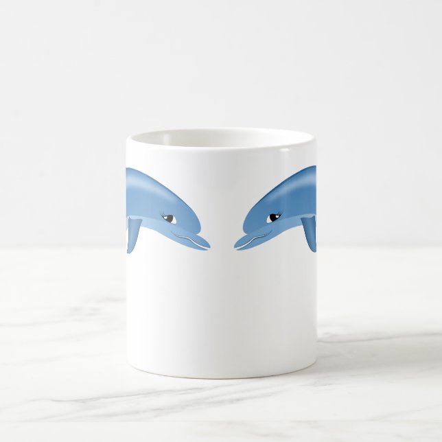 Delfiner Vit Kaffemugg (Center)