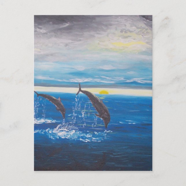 Delfiner Vykort (Framsida)