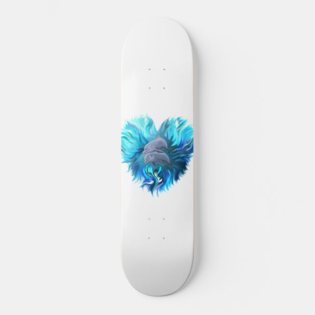 Delfinernas par mini skateboard bräda 18,5 cm (Framsida)