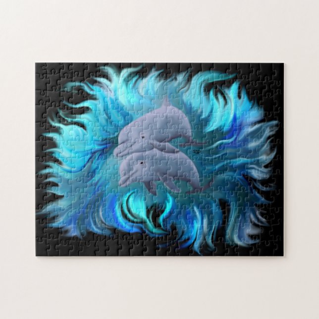 Delfinernas par pussel (Horisontell)