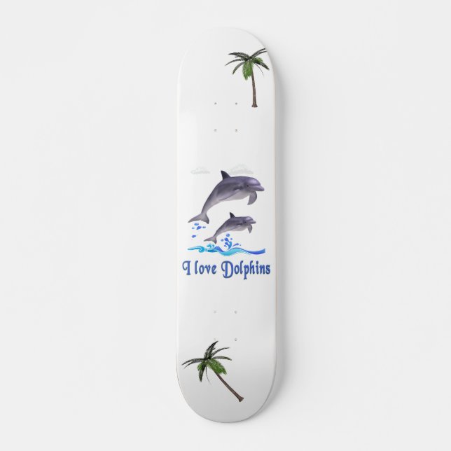 Delfiners kärlek mini skateboard bräda 18,5 cm (Framsida)