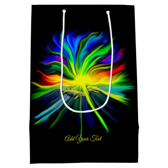 Delfinfamiljen i solskenet, lägg till texten (Baksidan)