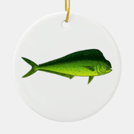 Delfinfisk - Dorado - Mahi Mahi Julgransprydnad Keramik