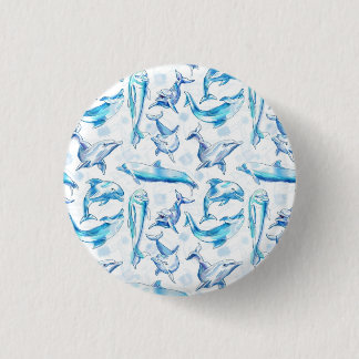 delfinfisk, sömlös, delfiner, mönster, delfiner knapp