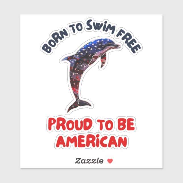 Delfinflagga Amerika Klistermärken (Ark)