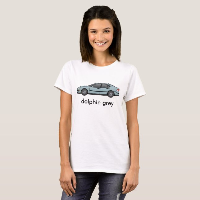 delfingrå färg t-shirt (Hel framsida)