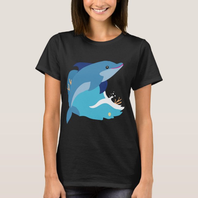 delfingrafik t shirt (Framsida)