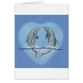 Delfinhjärta Hälsningskort